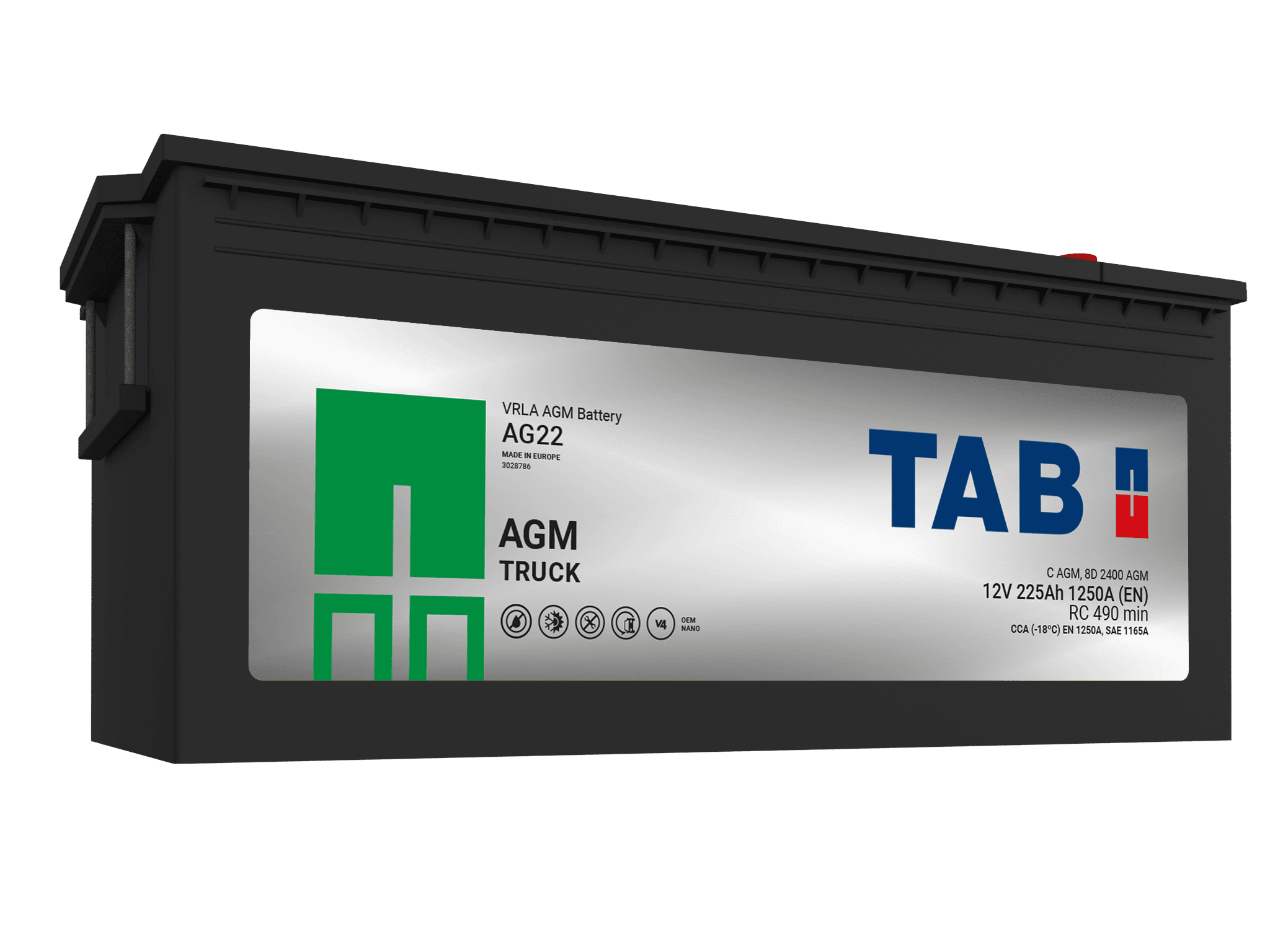 AG22 TAB AGM Stop&Go TRUCK AG22- 225 Ah