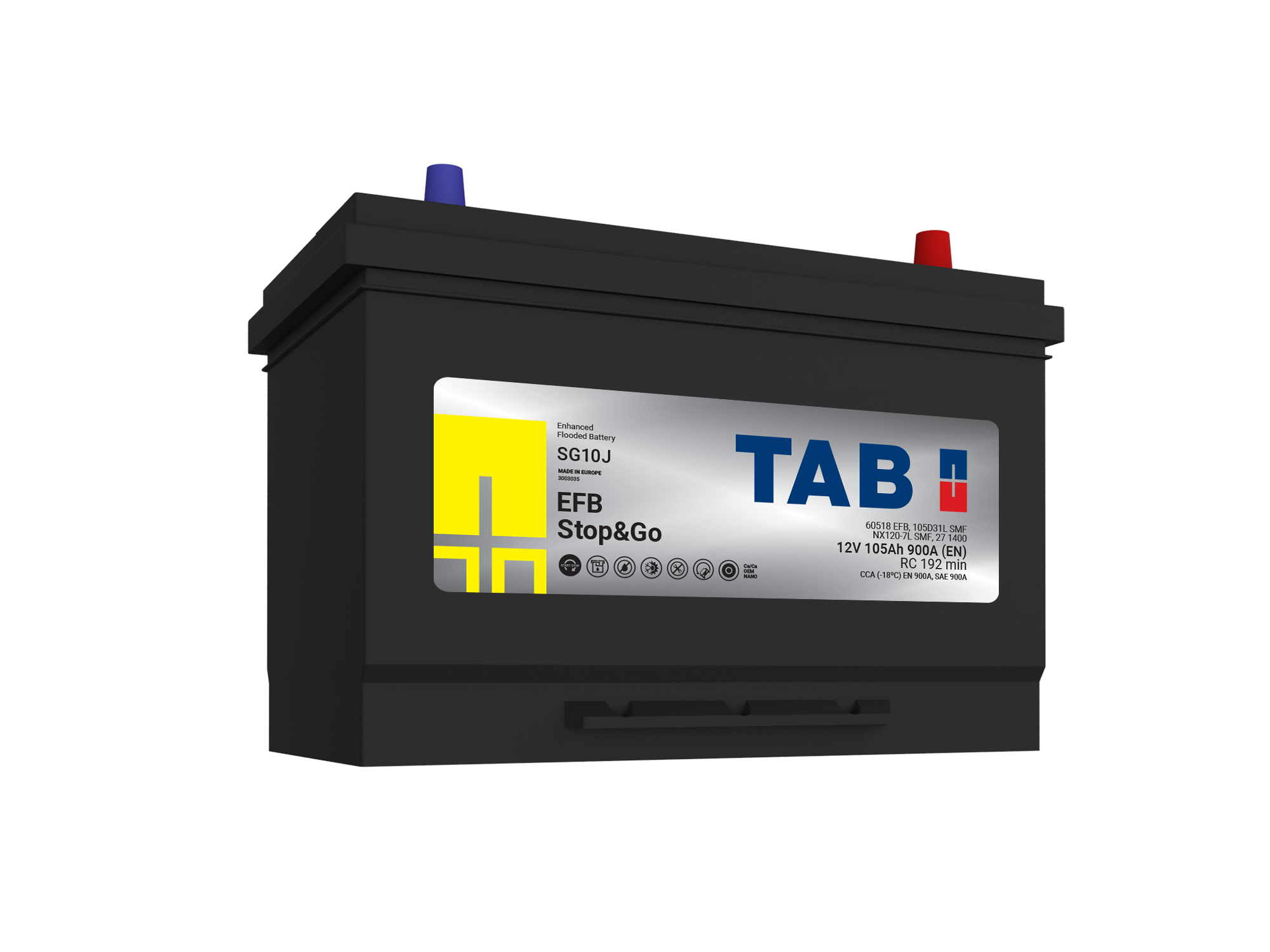 TAB EFB STOP&GO SG10J - 105 Ah
