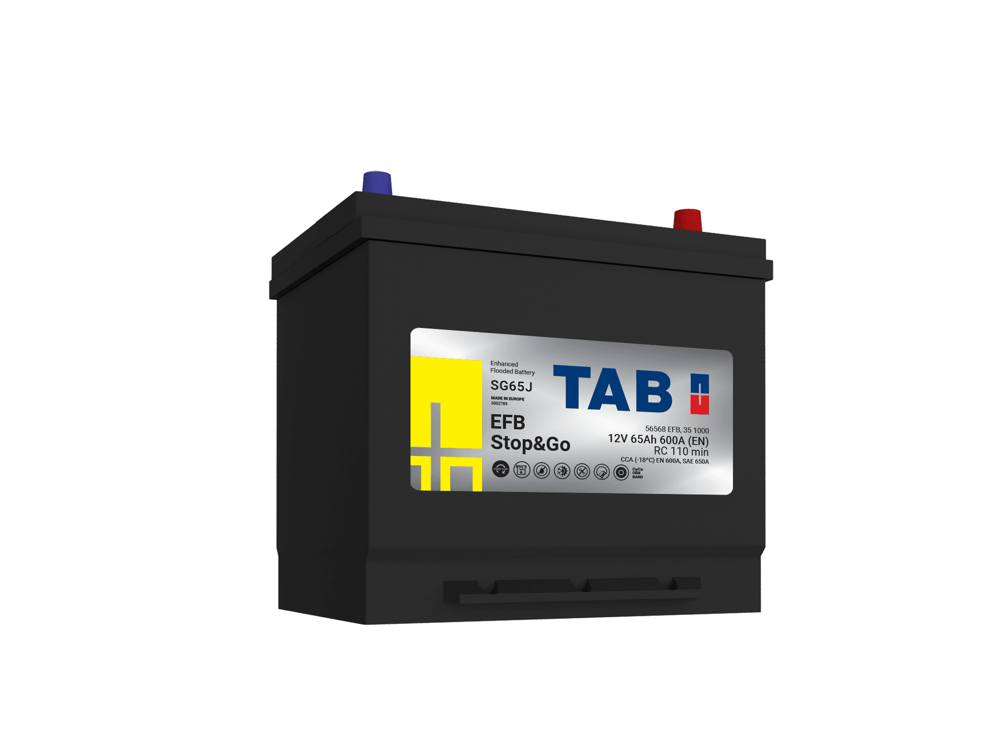 SG65J TAB EFB STOP&GO SG65J - 65 Ah