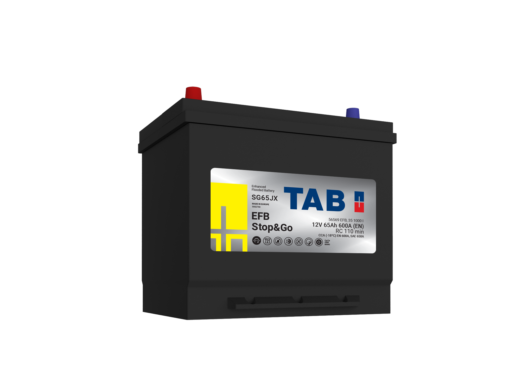 SG65JX TAB EFB STOP&GO SG65JX - 65 Ah