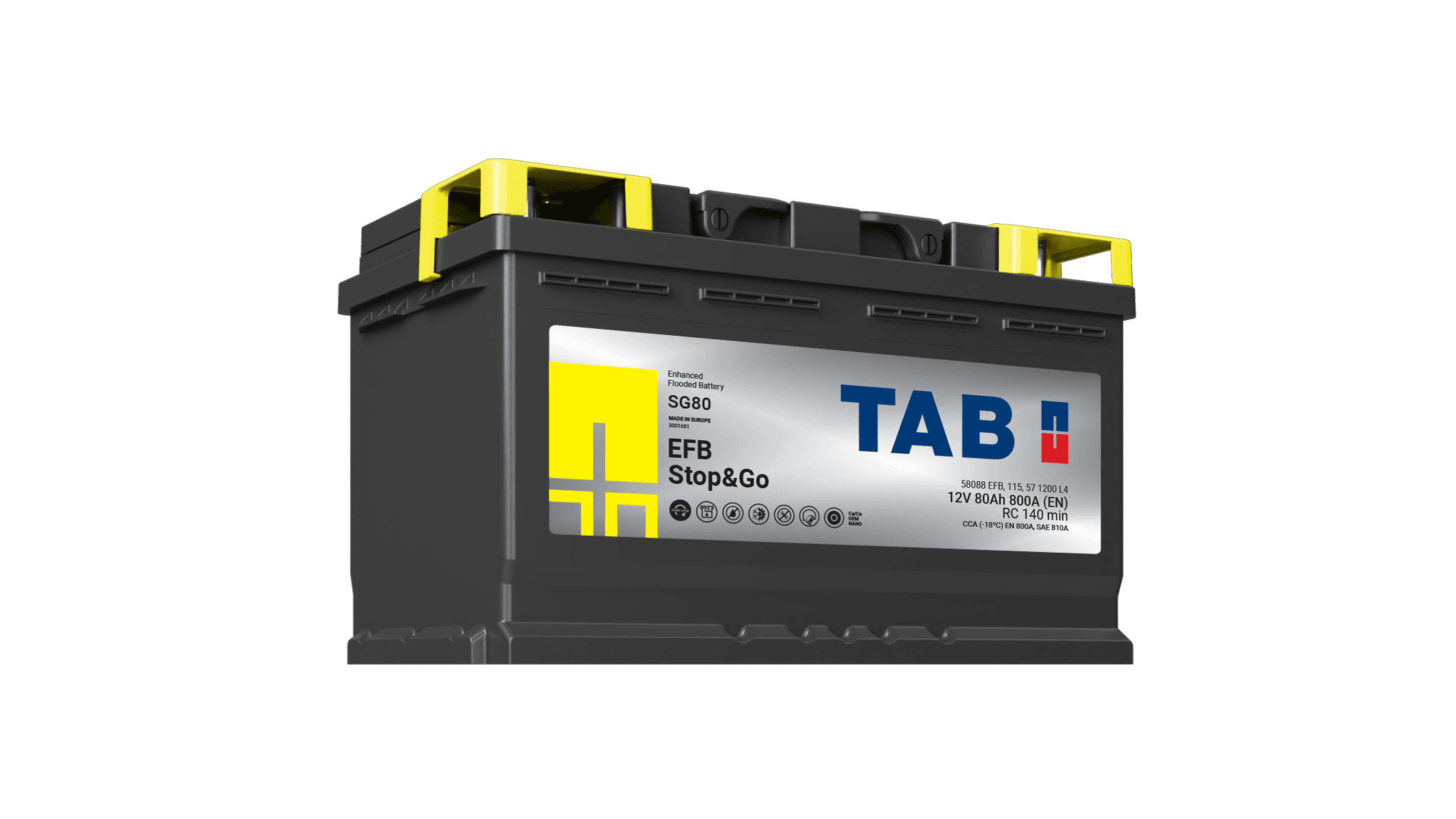 SG80 TAB EFB STOP&GO SG80 - 80 Ah