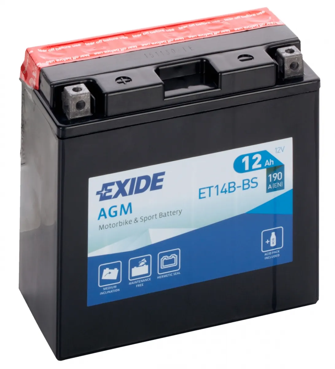 exide-et14b-bs-no-acidpack EXIDE ET14B-BS