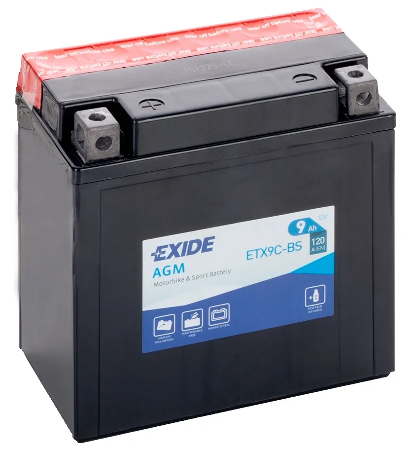 exide-etx9c-no-acidpack EXIDE ETX9C-BS