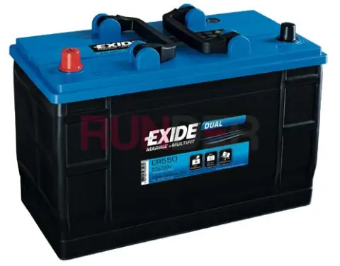 0 (2) Exide DUAL 12V 115Ah 760A ER550