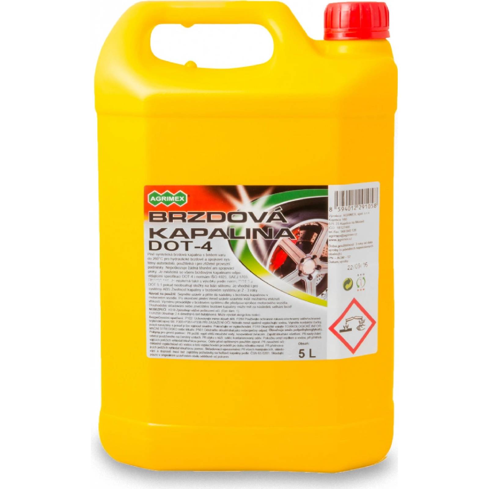 Agrimex Brzdová kapalina DOT 4 5 l