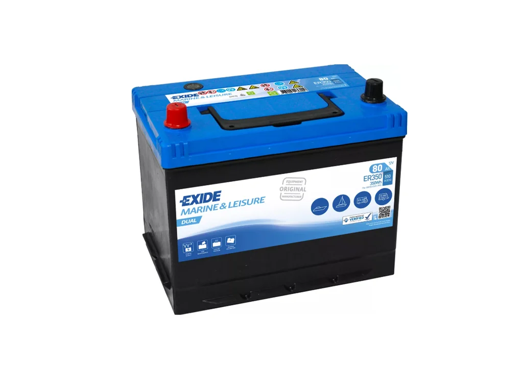87696_exide-er350 Baterie EXIDE DUAL 80Ah, 12V, ER350